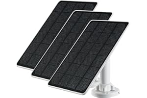 GENDOING 3pc Arlo Solar Panel Charger Compatible with Arlo Essential Spotlight/XL Spotlight Camera, 9.4ft Waterproof Charging Cable, 360°Adjustable Mount with Mico USB Cable, 7.5 * 6.4", 5W 5V