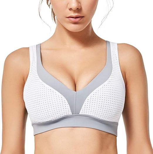 JOYSPELS Sport-BH Damen – Ohne Bügel, Gepolstert, Gekreuzter Rücken, Trägerlos