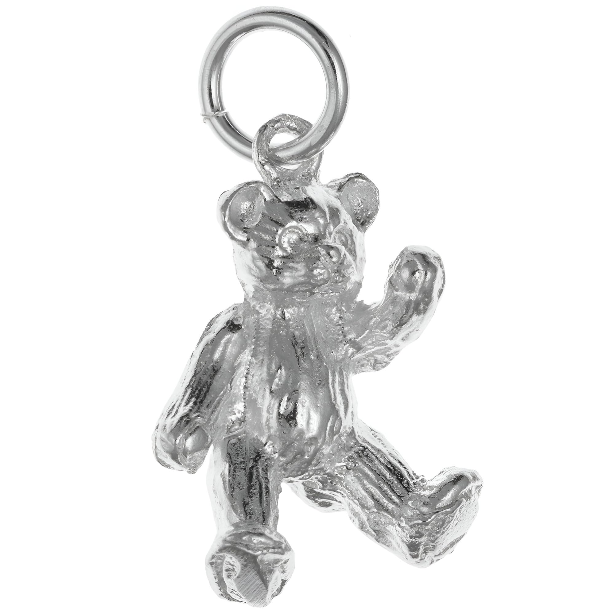 Designer Inspirations Boutique Cute Teddy Bear 925 Sterling Silver Charms for Bracelets Necklaces for Women - Fit European Link Charm Bracelet Necklace - Women's Charms - Slider Dangle Charm