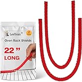 Oven Rack Shields Extra Long 22 Inch, 2 Pack Heat Resistant Oven Guards for Racks, Silicone Oven Rack Edge Protector, Full Le