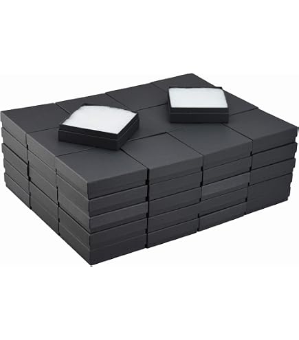 Gems On Display Blue Cotton Filled Jewelry Boxes – 100, 200, 500 Lots – USA Made