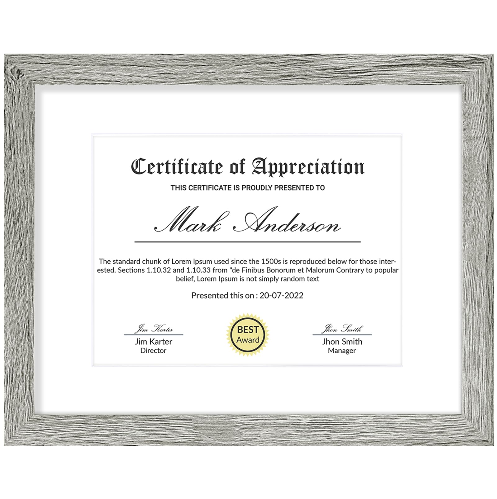 Vittanly 8.5x11 Picture Frame, Display Pictures 6x8