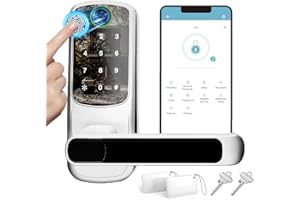 Smart Door Handle Lock with Keypad：Sifely Fingerprint Lock - Keyless Entry Door Lock for Front Door - Digital Door Lock - WiF