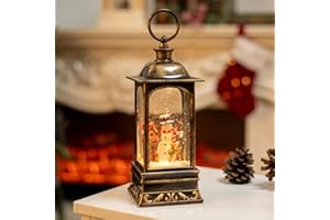 VerRon Cardinal Snow Globe, Christmas Decoration, Thanksgiving Snow Globe Lantern, Christmas Snow Globe Musical Sparkly Swirling Snow, 3 Settings Batteries or USB Cable, Holiday Decoration