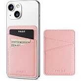 VULKIT Phone Card Holder Wallet Leather Adhesive Pocket RFID Blocking Credit Card Sleeves Stick Back of Phone Smartphones
