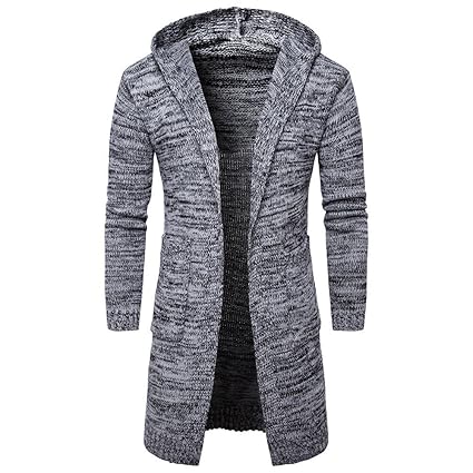 YULAND Herren Mäntel Jacken Herren Winterjacke Parka Herren Winter, Slim Fit Kapuzenpullover Strickjacke Fashion Cardigan Lan