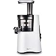 Hurom H-AA Slow Juicer, White | High Yield | Quiet 150 Watt Motor | BPA Free | 500ml (16.9oz) Chamber | Slow Squeeze | Quick & Easy Assembly | Cold Press Masticating Juicer
