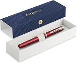 Waterman Allure Red Lacquer Fountain Pen Fine Nib Blue Ink Gift Box view 3