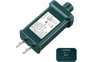Enhon 12V Class 2 LED Power Supply, UL Certified Transformer Replacement, IP44 Waterproof US Plug Adapter for String Lights, Christmas Tree Lights, Right Positive (TS-12V0.6A)