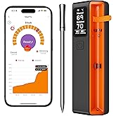 Smart Bluetooth Wireless Meat Thermometer Digital, Probe & LCD Screen for Grill, BBQ, Smoker, Air Fryer, Oven, Kitchen, Perfect for Turkey, Steak, Chicken