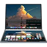 Ruchonin 2-in-1 10.95" 2.5K Dual Screen Touch Laptop CPU Core i3-1215U Win 11 Home 16GB RAM 1TB SSD (Orange)