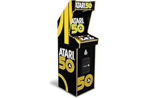 Arcade1Up Atari 50th Anniversary Deluxe Arcade Machine for Home, Over 5-Foot-Tall Cabinet with Over 50 Classic Games