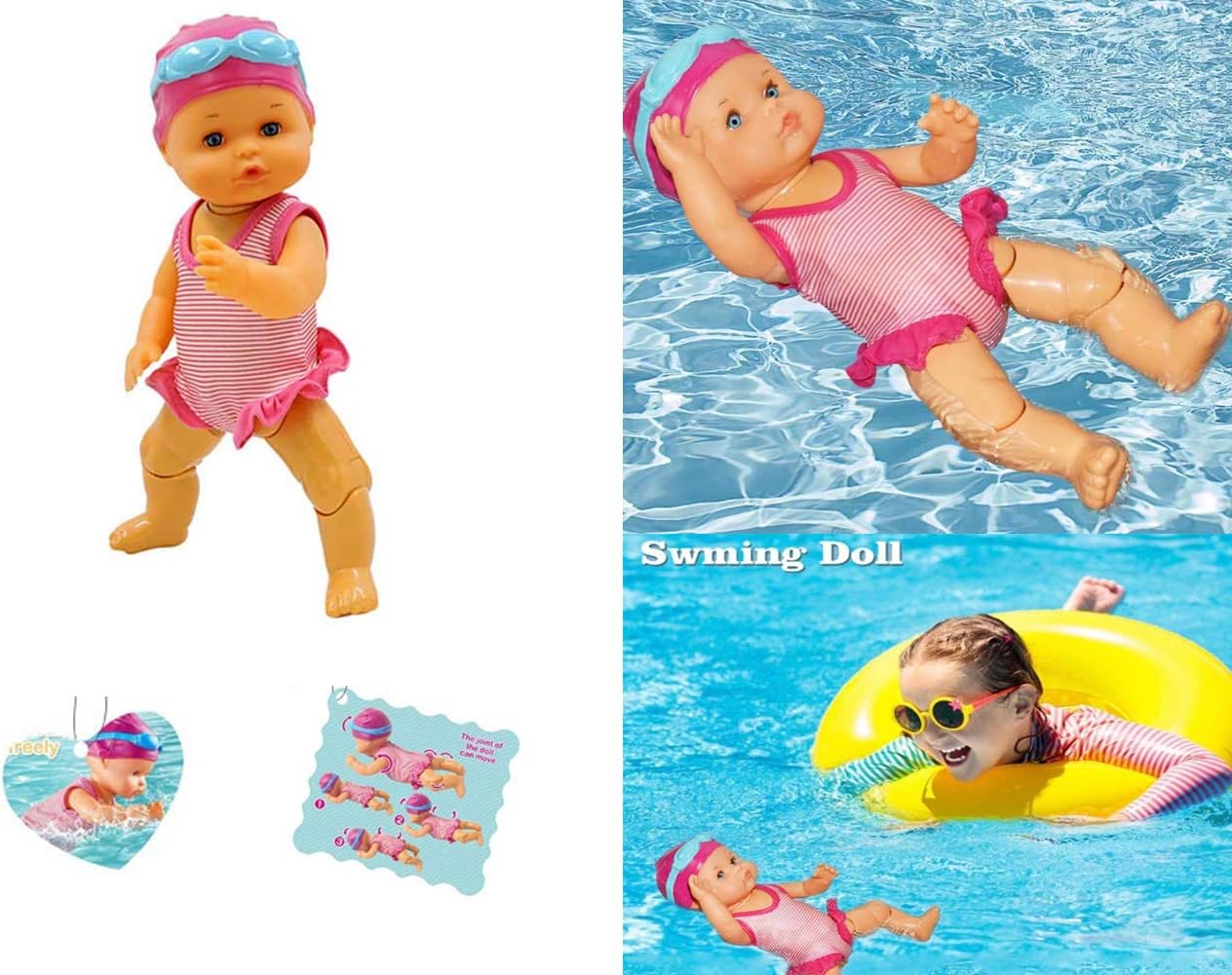 TLYNN Electric Swimming Baby Doll,Electric Kids Water