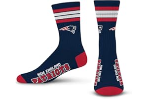 For Bare Feet Men's NFL 4-Stripe Deuce Performance Crew Socks