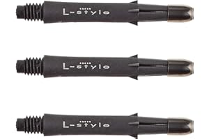 LSTYLE Carbon Dart Shafts – Locked & Silent (Spinning) – 9 Sizes – for Soft Tip & Steel Tip Darts – Lightweight, Durable, Professional Grade