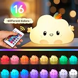 One Fire 8-in-1 Kids Night Light 16 Colors Remote Tap Silicone 1200mAh view 3