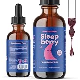 JoySpring SleepBerry Kids Melatonin 3mg Drops, 2 fl oz, 60 Count | Melatonin with L-theanine and elderberry, sugar-free berry liquid, sensory-friendly, 60 servings, better per-serving value