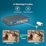 YuanLey 16 Port PoE Switch with 2 Gig Uplink 1 SFP 250W 802.3af/at view 6