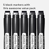 ARTISTRO 5 Black Acrylic Paint Pens Jumbo Tip Water-Based Multisurface view 6