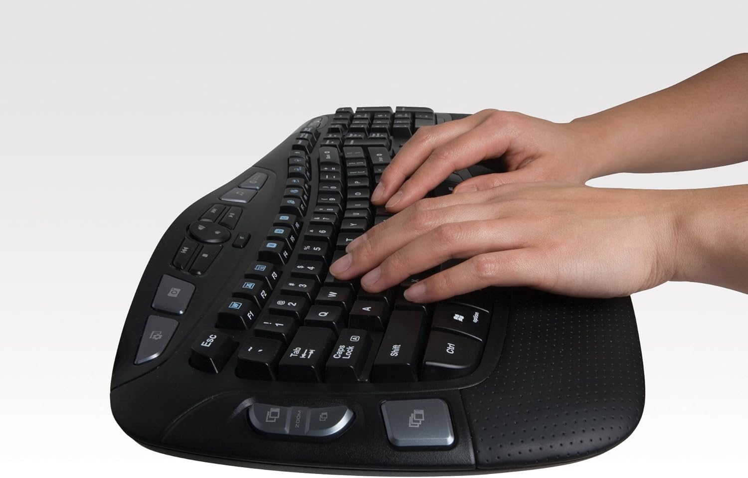 Logitech K350 Wireless Wave Keyboard with Unifying Wireless Technology - Black: Electronics