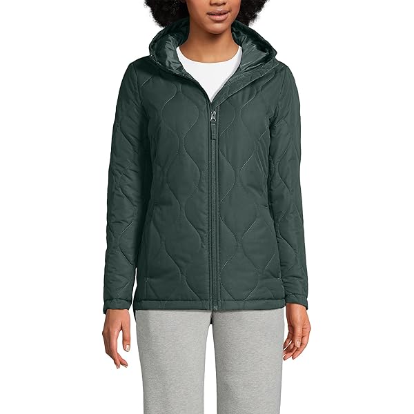 Lands' End Women's High Impact Full Zip Jacket Small Icy Mint