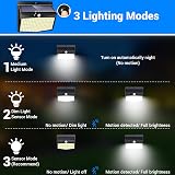 Peasur 168LED Solar Lights Outdoor 6 Pack Motion Sensor IP65 Waterproof Fence view 5