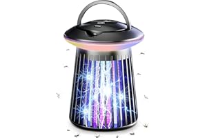 Geephiee Bug Zapper Outdoor Indoor, 4-in-1 2000V Electric Mosquito Zapper with 2000mAh Battery, USB Charging, Low Noise, Port