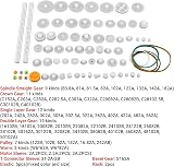 Fafeicy Plastic Gears Set Pulley Belt Worm Crown Gear Kits for Robot Toy DIY view 7