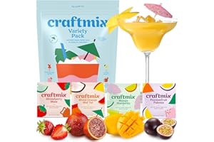 Craftmix Variety Pack Cocktail & Mocktail Drink Mixer, Skinny Mixes - Water Flavoring Packets - Made With Real Fruit - Vegan Low-Carb, Low-Sugar, Non-GMO, Dairy Free, Gluten Free, 12 Pack