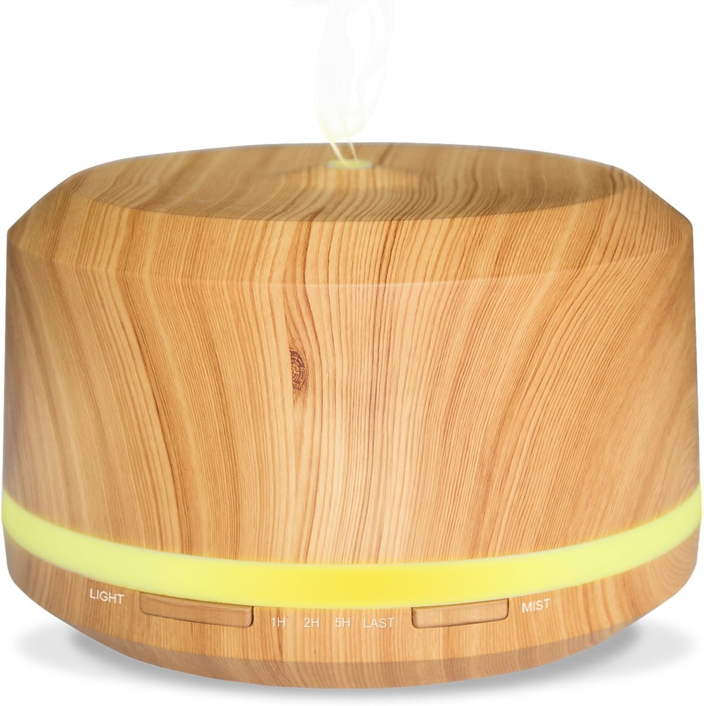 Neloodony 450ML Diffuseur Aromathérapie, Grain de Bois avec 8 Lumières