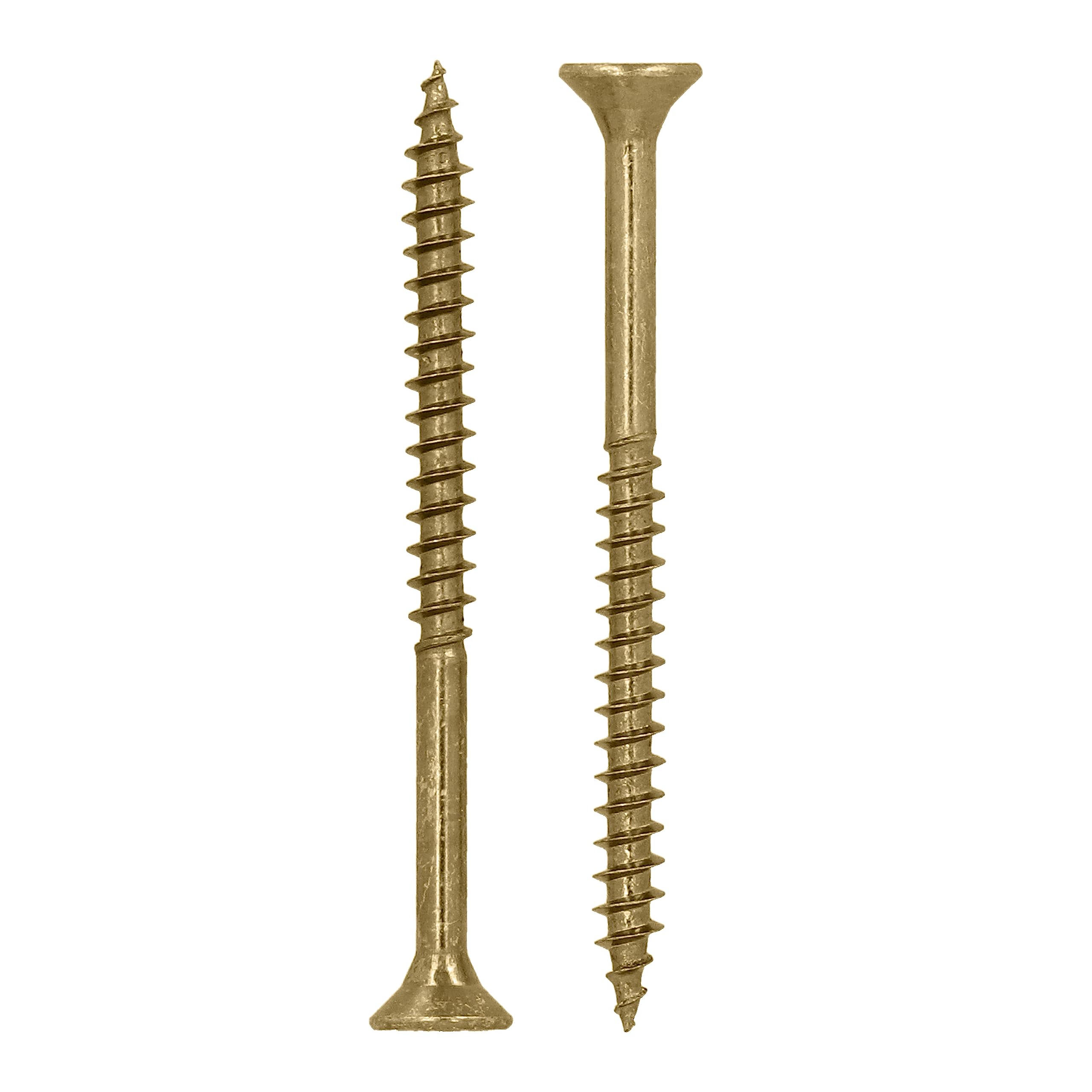 HELPMATE - Universal screws, countersunk head, 4.5x60, yellow passivated - 250 pieces Wood screws with PZ 2 drive and partial thread - Chipboard screws for indoor use and protected outdoor areas