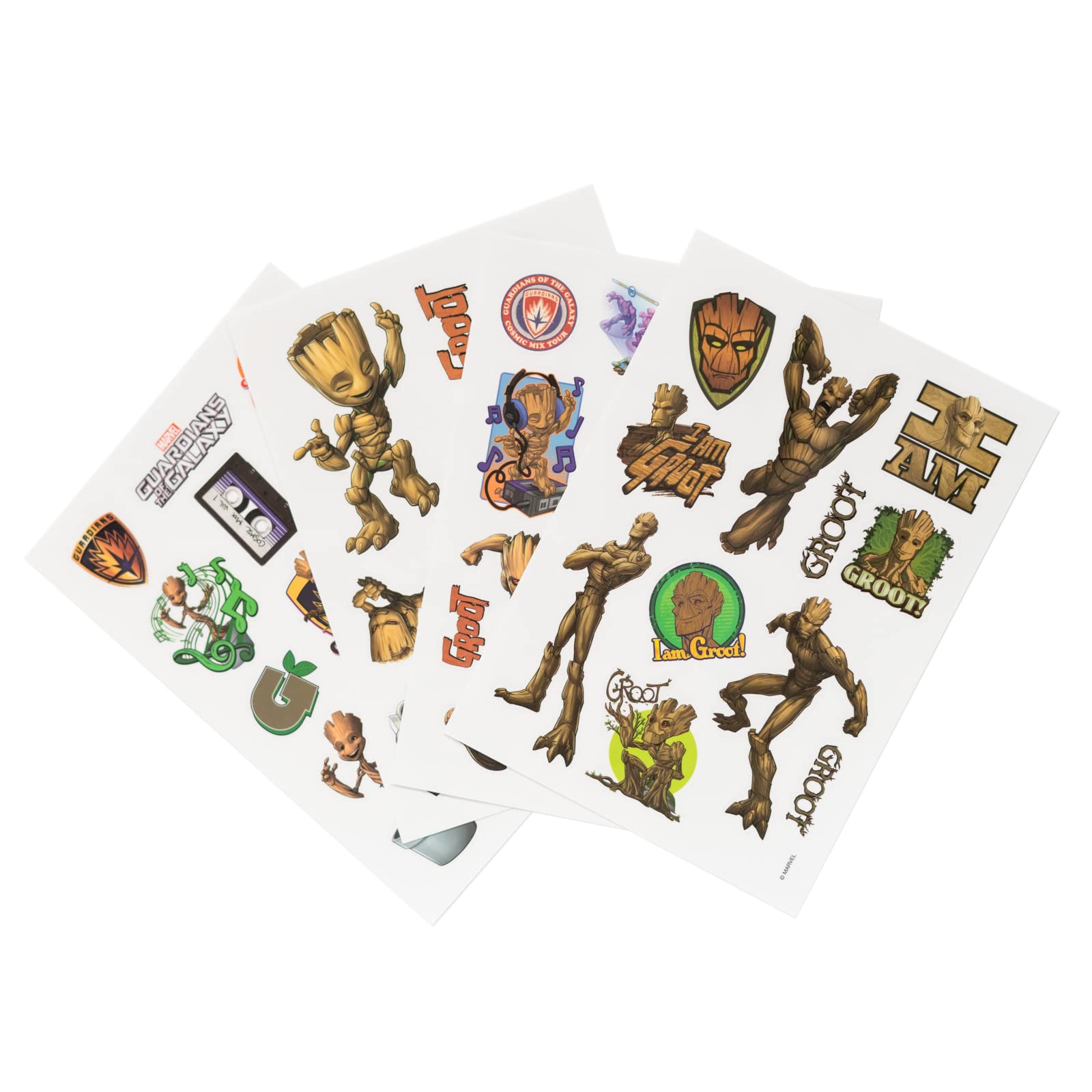 Grupo Erik Reusable Stickers Groot Marvel Merchandise | Waterproof & Removable Laptop Stickers for Adults and for Children | Baby Groot Gifts, Marvel Gifts