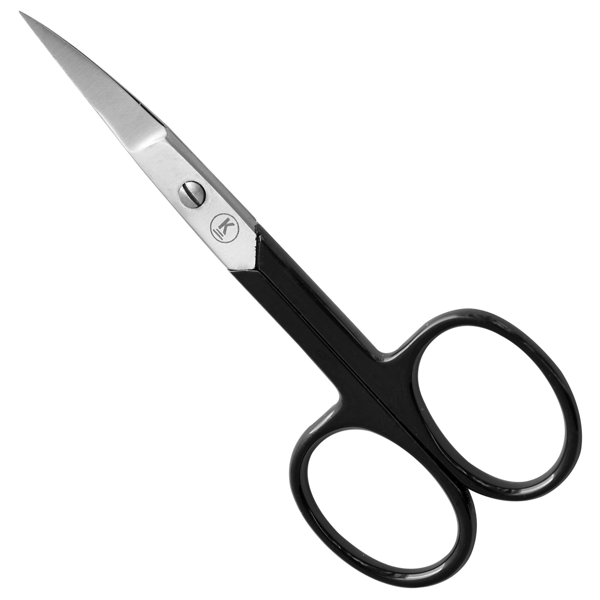 K-Pro - Nail Scissors for Fingernails - Professional for Men and Women - Curved (Black)