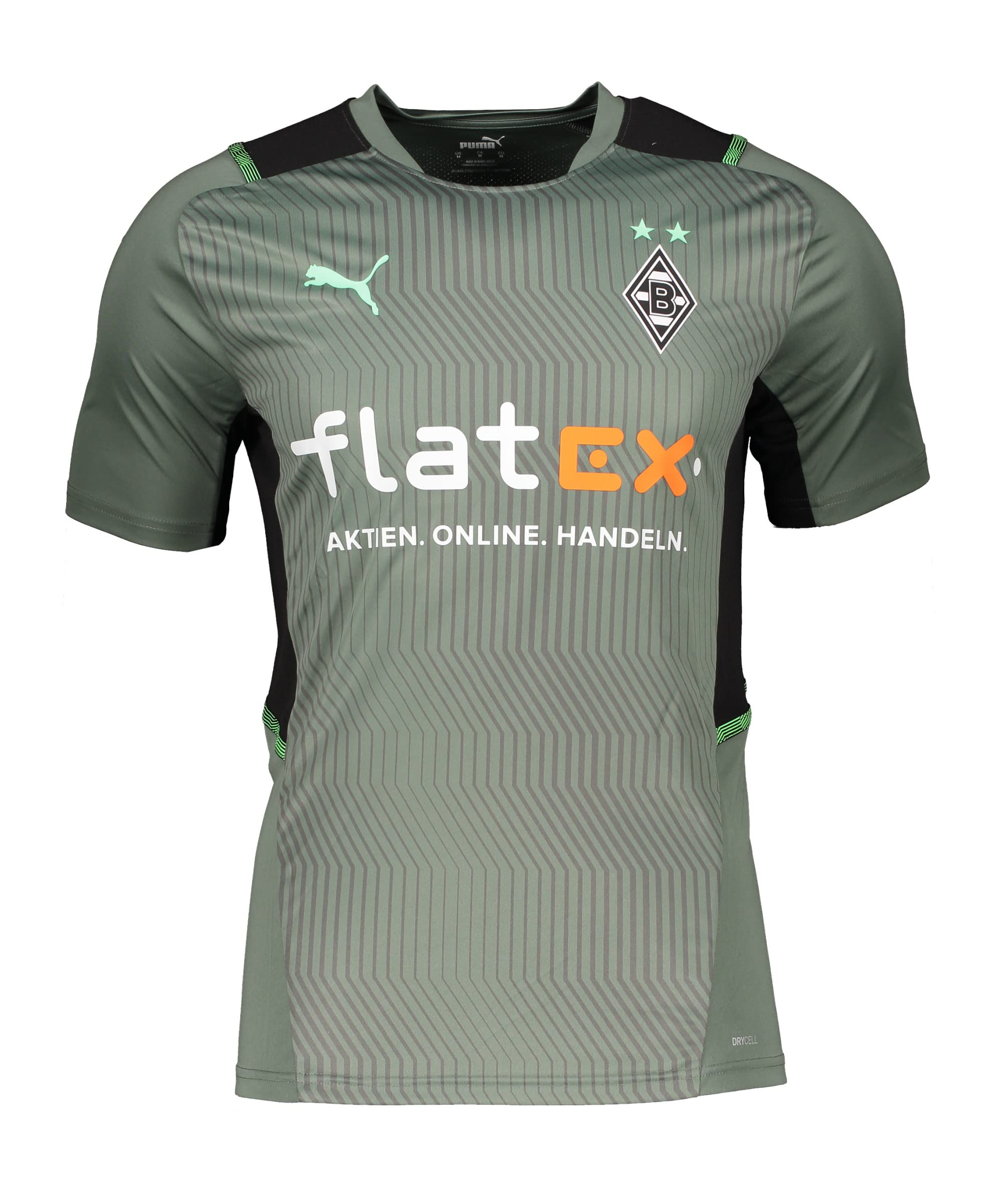 PUMA Men's Bmg Training Jersey Wo Sponsor, Laurel Wreath-puma Black-elektro Green, M