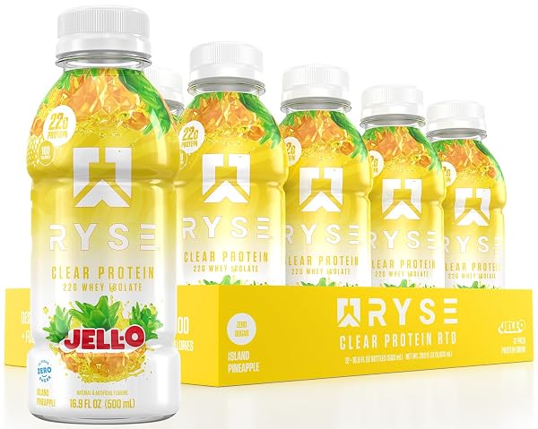 RYSE CLEAR PROTEIN DRINK – JELL-O ISLAND PINEAPPLE...