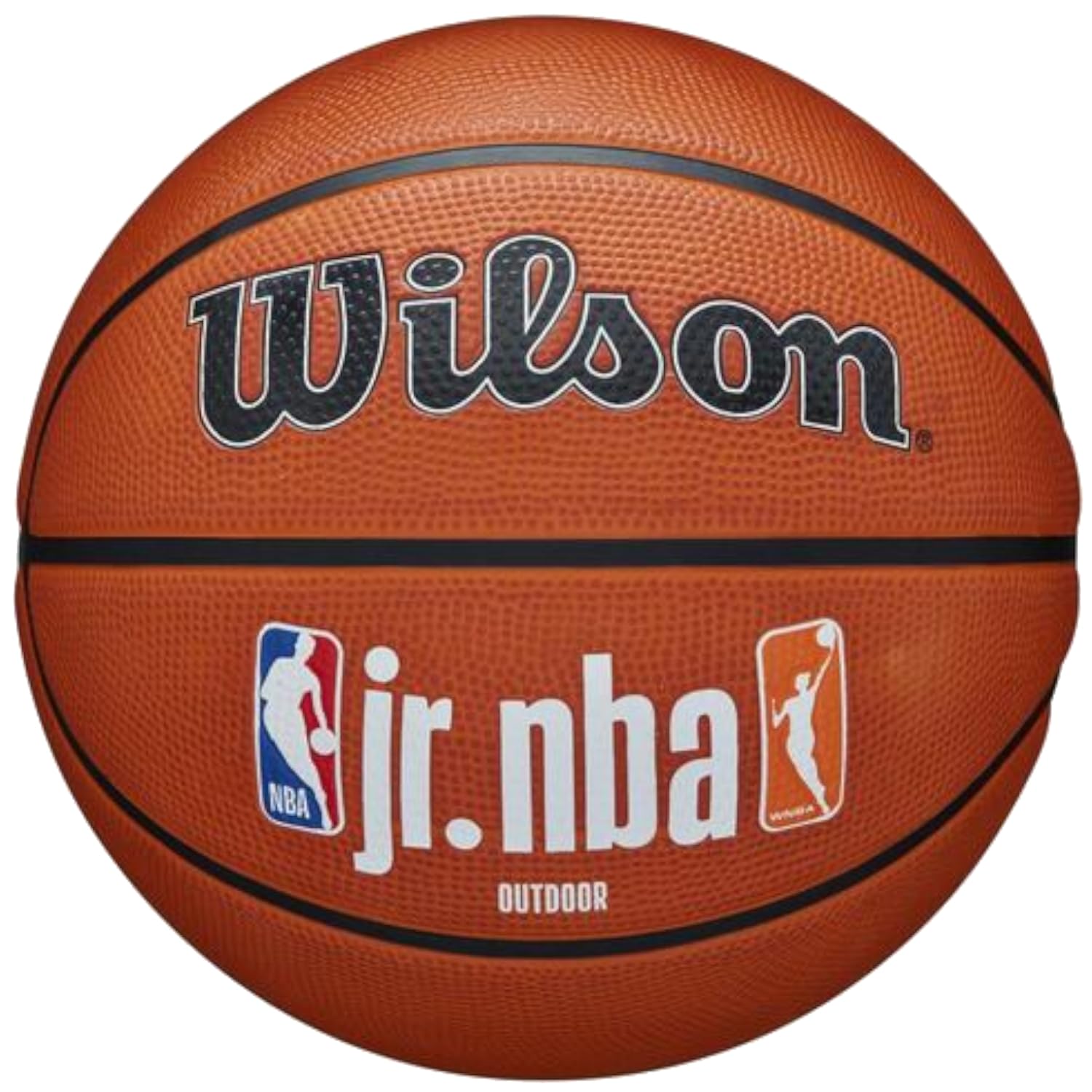 Wilson Basketball, Jr. NBA Authentic, Outdoor, Tackskin Cover, Size: 5, Brown