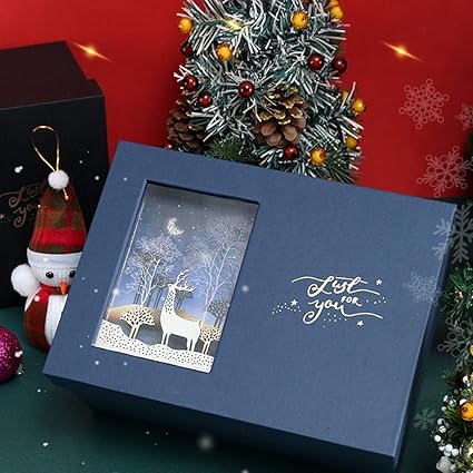Amazon ギフトボックス クリスマス オシャレ アクセサリー ファション Ins クリスマス飾り ラッピングボックス 3個セット プレゼント 収納 包装 パッケージ ギフト ラッピング 箱 誕生日 記念日 プレゼント 贈り物 ギフトボックス 文房具 オフィス用品