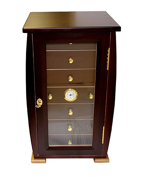 Humidor Cabinet Hold 150 Cigars 7 Drawers Brown Amazon Co Uk