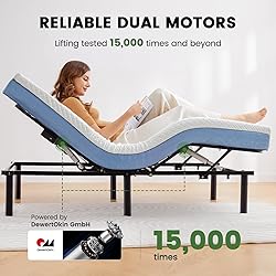 Marsail Queen Adjustable Bed Base Frame with 4