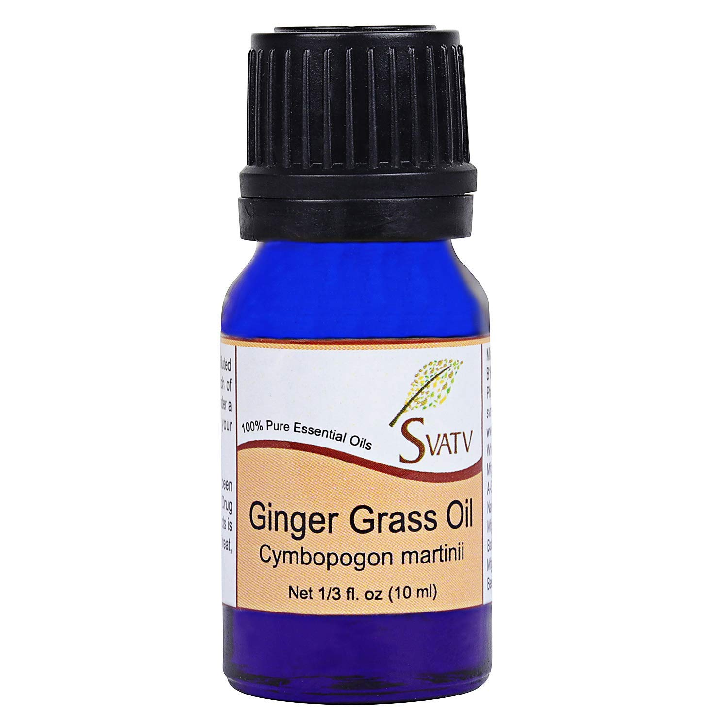 SVATV Gingergrass Essential Oil Fragrance Oil for Diffuser Yoga Massage & DIY Personal Care 10 ml
