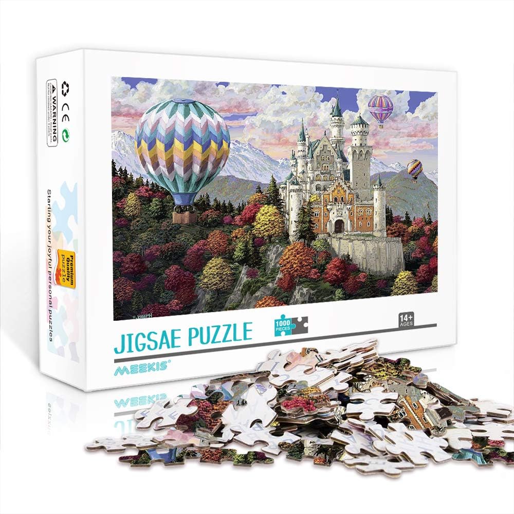 YITUOMO 1000 Stück Puzzle für Erwachsene Neuschwanstein Holzpuzzle Pädagogisches Puzzle