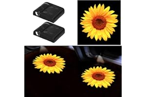 Sunflower Car Accessories Decor Gifts Sunflower Car Door Light Projector 2PCS Car Door Projector Lights LED Shadow Ghost Welcome Lights by FLYEEGO