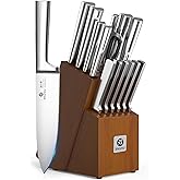 imarku Knife Set - Kitchen Knife Set 15 Pieces Japanese Stainless Steel Knife Block Set with Sharpener - Dishwasher Safe Kitchen's Knives - Ultra Sharp Chef Knife Set for Kitchen