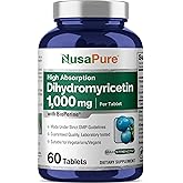 NusaPure Dihydromyricetin (DHM) 1,000mg 60 Veggie Tablets (No GMO & 100% Vegetarian)