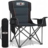 Overmont Oversized Camping Chair 450LBS Heavy Duty with Cooler Bag & Back