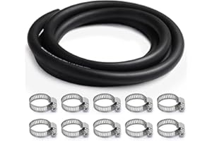 BEIJIULI Straight 11FT Length Heater Hose Coolant Radiator with 10 Hose Clamps, Reinforced 5/8 inches Inside Diameter Coolant Radiator Line for Water, Air，Antifreeze and Fuel Systems 100PSI SAE 20R3