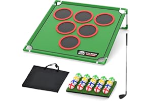 IGRL Golf Game Play Set, Golf Chipping Cornhole Game Includes 20 Velcro Golf Balls, Putting Mat, Golf Putter and Carrying Bag, Golf Target Games for Golfers Fathers Indoor Outdoor Lawn Backyard Games