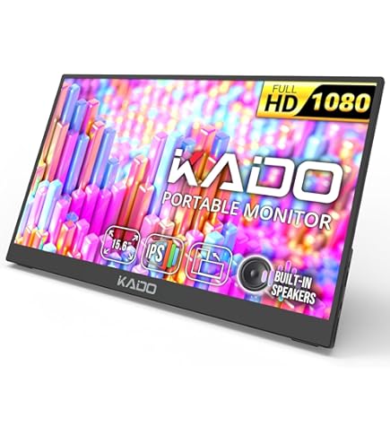 Amazon.com: Kado Portable Monitor 15.6-inch FHD 1080p Rotating