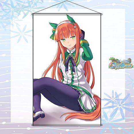 Amazon セクシービーチ タペストリー ウマ娘 プリティーダービー サイレンススズカ アニメグッズ 掛ける絵 萌え ポスター 巻物 軸物 約60cmx90cm アニメ 萌えグッズ 通販