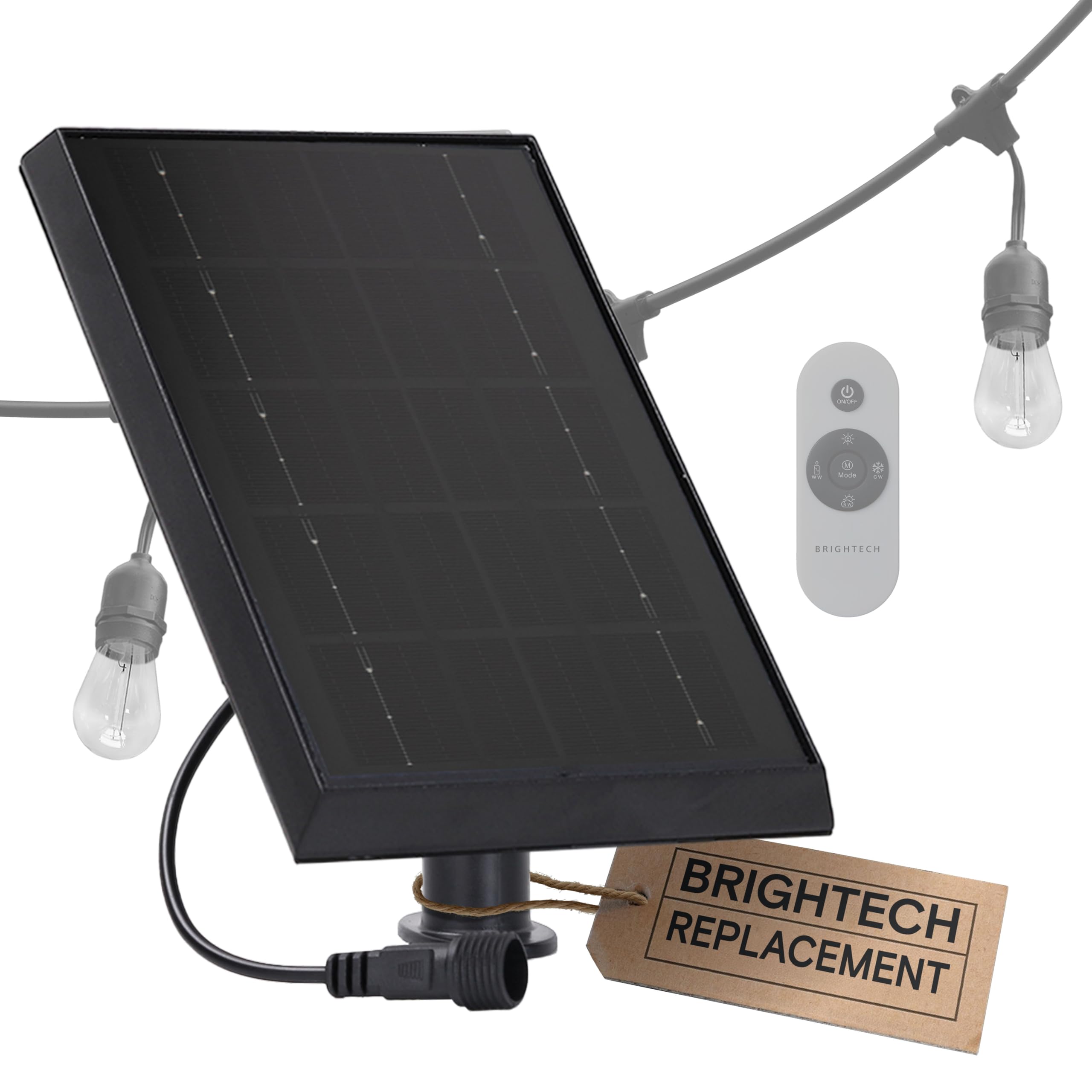 Photo 1 of Brightech Ambience Pro Replacement Solar Panel - Compatible Only with Brightech Filament Solar Powered Outdoor String Lights - 1 Solar Panel, 7W